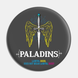 RPG Definition of Paladins Pin