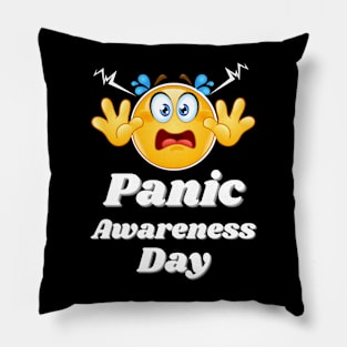 Panic awareness day with white text Pillow