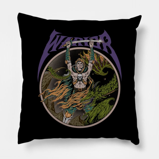 WARIOR Dragon Stoner Artwork Pillow by Stooner