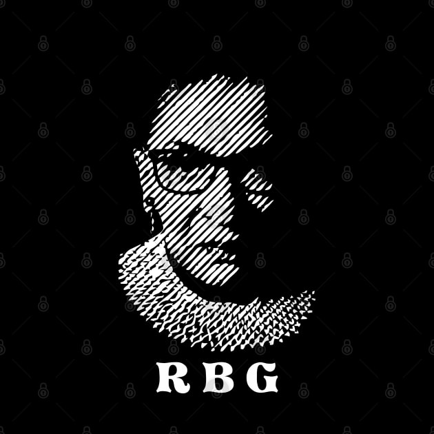 Ruth Bader Ginsburg in halftone style by Aldyz