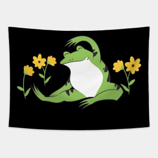 Yoga Frog Tapestry