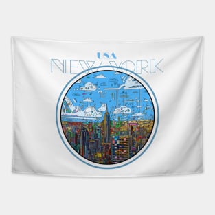 new york skyline Tapestry