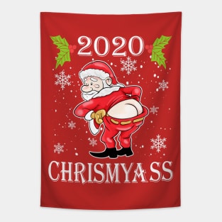 2020 Chrismyass  Santa Claus Christmas Humor Tapestry