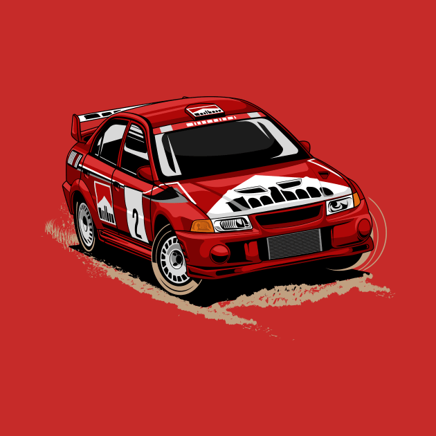 Makinen's evo rally car wave by pujartwork