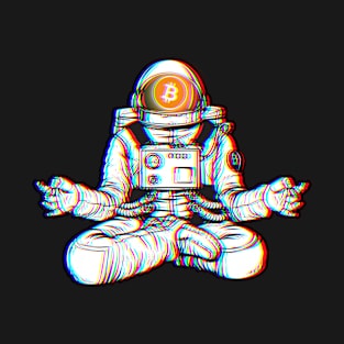 Crypto Chill Astronaut Bitcoin to the moon T-Shirt