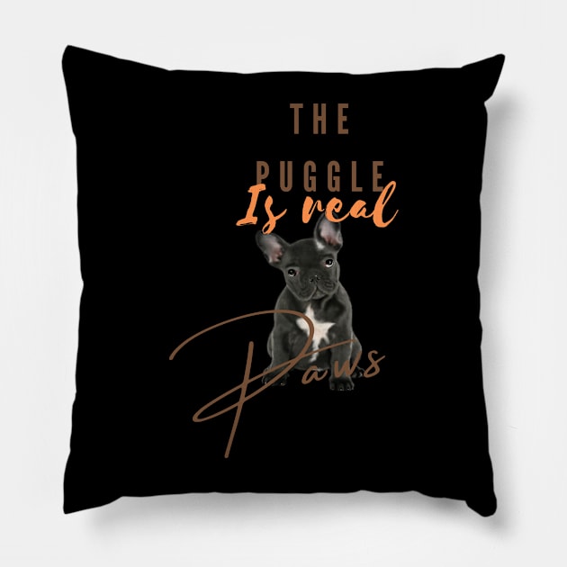 The puggle is real, is designed to interest Pillow by johnnie2749