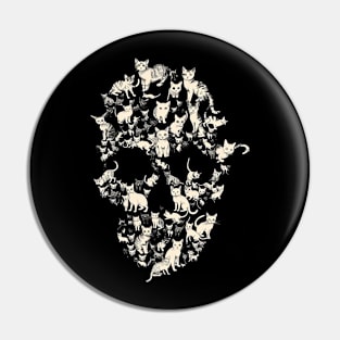 Cat Skull Narratives Pin