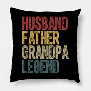 Husband Father Grandpa Legend Pillow