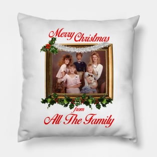 Ventriloquist Dummy Merry Christmas From All The Family Pillow