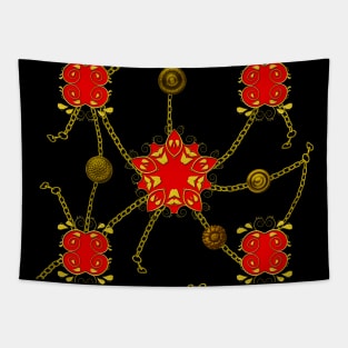 Golden chains and jewelry Tapestry