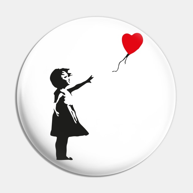 Banksy baloon girl Pin by PopGraphics