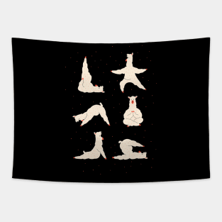 LLAMA YOGA FUNNY CUTE CARTOON Tapestry