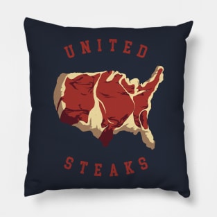 United Steaks of America US Map Meat Lover Pillow