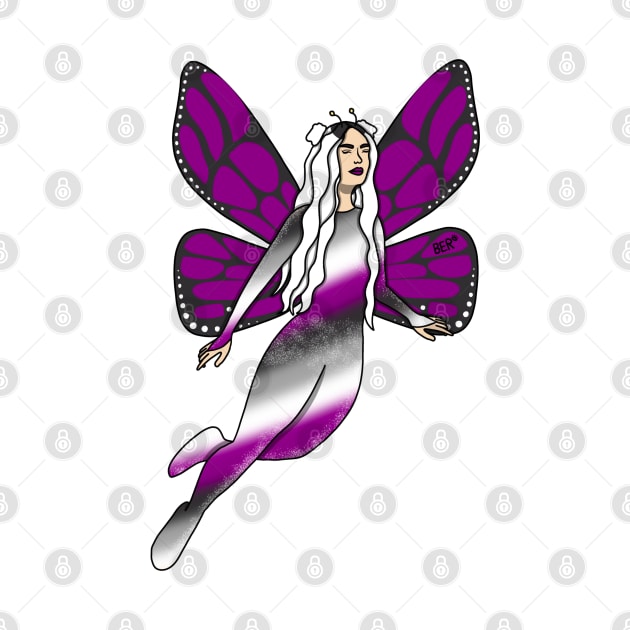 Asexual LGBTQ+ Pride Rainbow Fairy by SentABearToSpace 