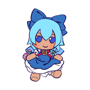 Mudwizard draws suntanned summer cirno fumo plush / touhou memes T-Shirt