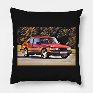 Red Saab 900 Aero Turbo Pillow