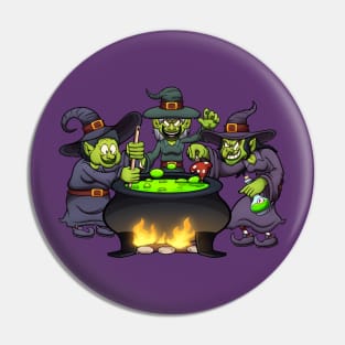 Halloween Witches Pin