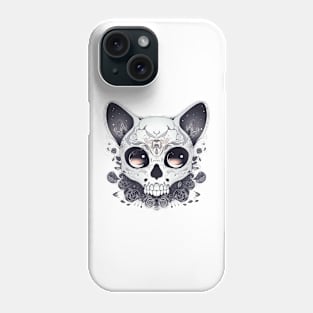 the cat skull Phone Case