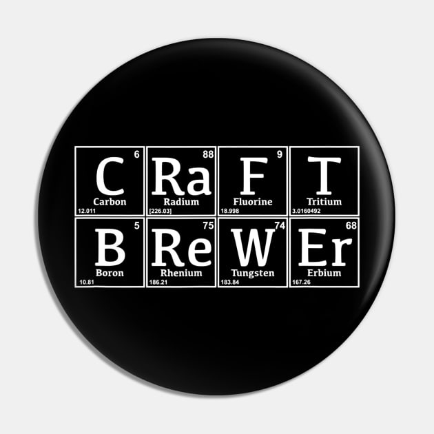 Periodic Craft Brewer Nerd Beer Brewing Gift for Brewmaster Pin by danielfarisaj