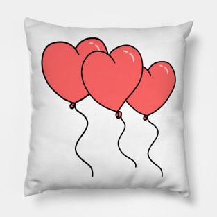 Cute heart-shaped balloons Pillow