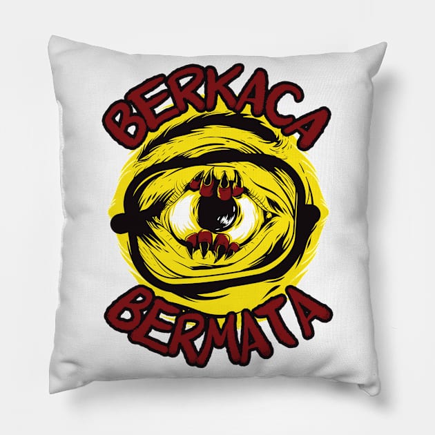 Berkaca Bermata Pillow by driedsnot