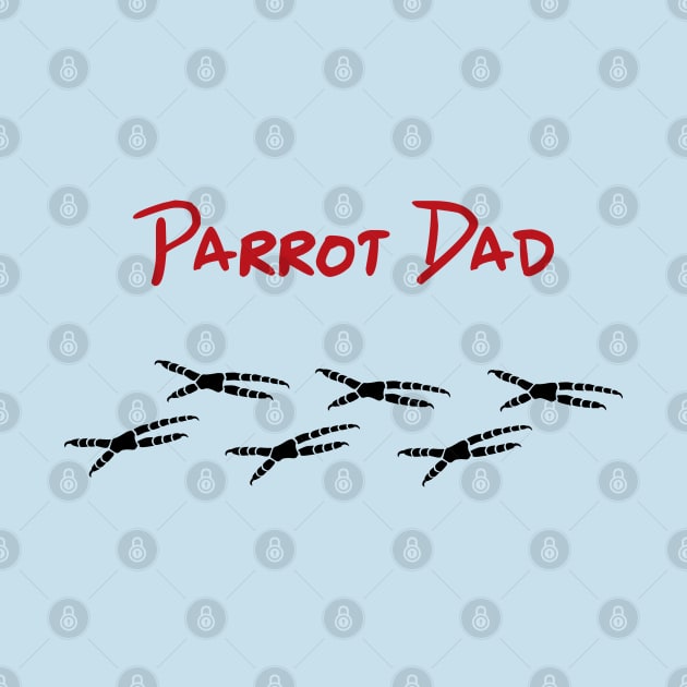 Parrot Dad with Footprints by Einstein Parrot