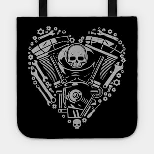 Vintage heart shaped twin engine Tote