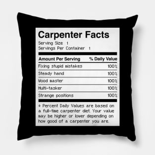 Funny Carpenter Facts Pillow