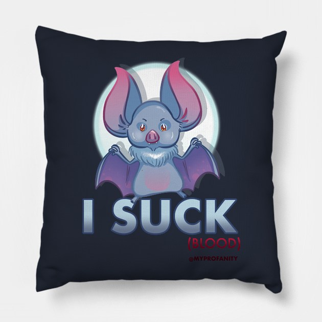 Bat - Drawlloween2018 Pillow by myprofanity