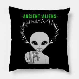 A Aliens Green Pillow