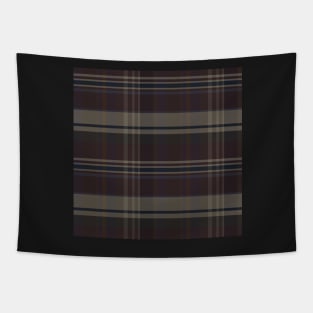 Dark Academia Aesthetic Iona 2 Hand Drawn Textured Plaid Pattern Tapestry