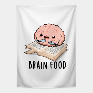 Brain Food Cute Anatomy Pun Tapestry