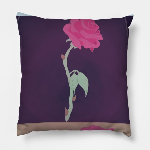 Enchanted Rose Pillow by Whovian03