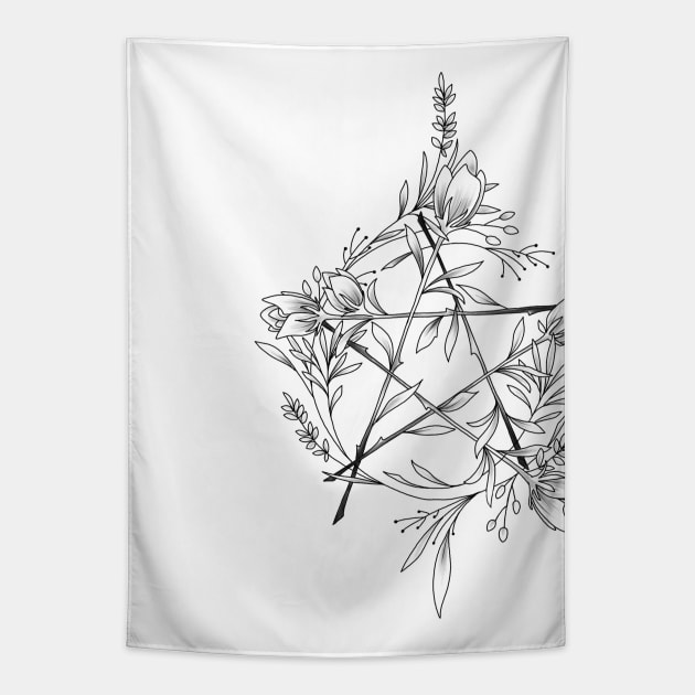 pagan <3 (black design) Tapestry by elywick