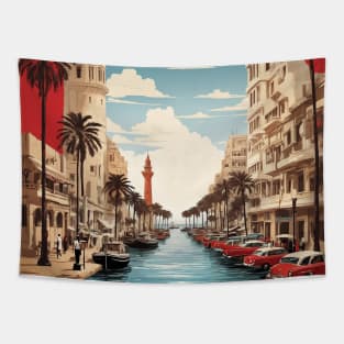 Alexandria Egypt Vintage Poster Tourism Tapestry