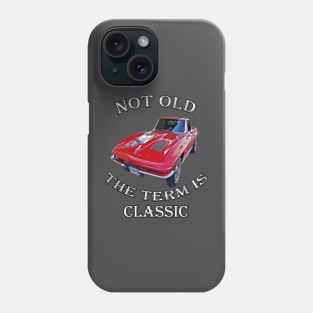 Birthday, Retirement Vintage Car 1963 Chevrolet Corvette, Funny Gift Designs, Cards, shirts, mugs, bedding, clocks, pillows & more Phone Case