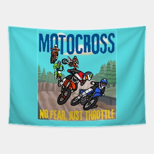 Motocross: No Fear, Just Throttle Tapestry