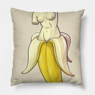 Banana in the shape of venus de milo Pillow