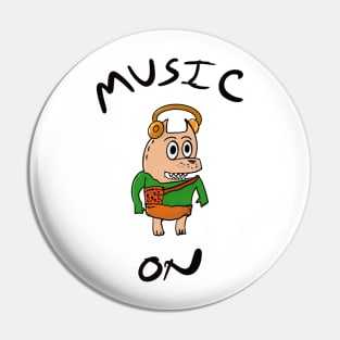 Music Dog Pin