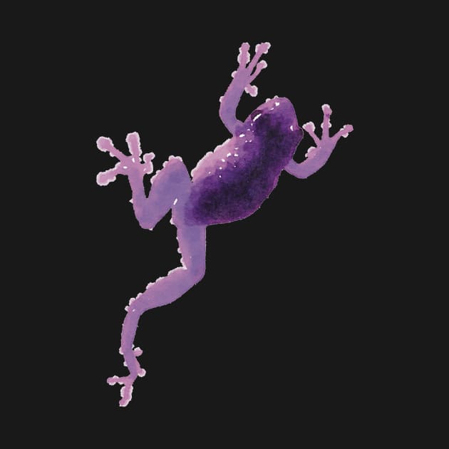 Purple Frog Climbing by Griffelkinn