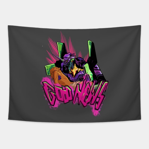 Neon Genesis Good News Tapestry by Apocrypals