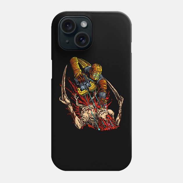 Necro Space - Black shirt Phone Case by SerhiyKrykun