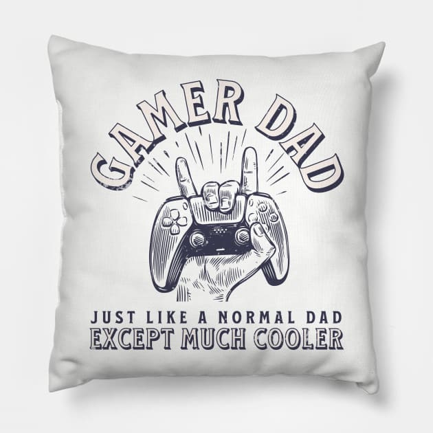 Gamer Dad Pillow by Issho Ni