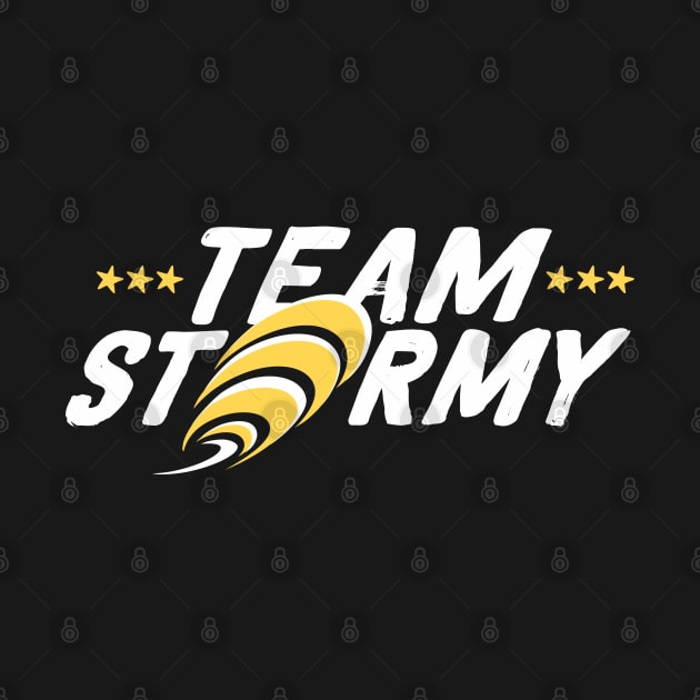 Team Stormy Daniels I Am With Her White Yellow Logo Typography by ZAZIZU