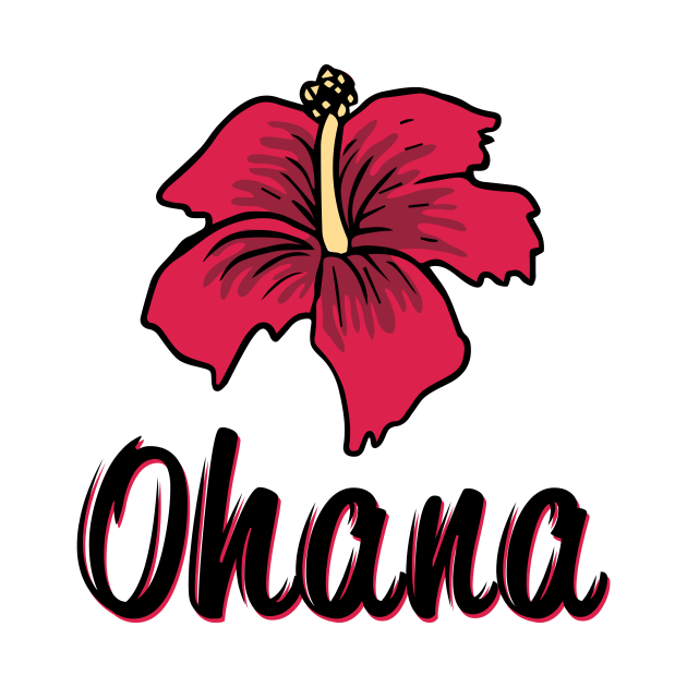 ohana-means-family-hawaii-flowers-ohana-t-shirt-teepublic