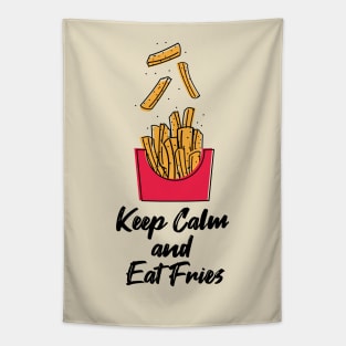 keep Calm and Eat Fries Tapestry