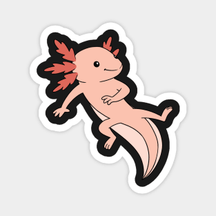 Cute Axolotl Swimming Around Magnet