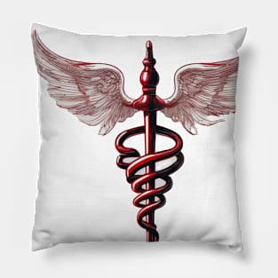 Caduceus Red Shadow Silhouette Anime Style Collection No. 208 Pillow