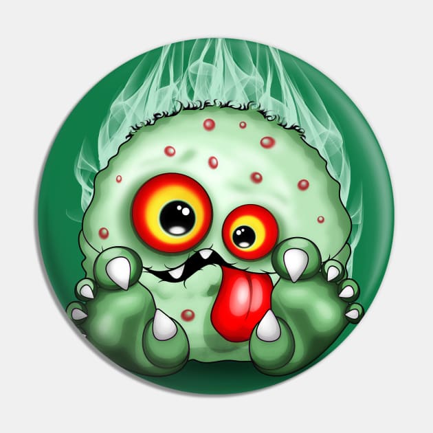 Virus Baby Monster Pin by BluedarkArt