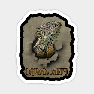 I Guana Party, Funny Iguana Party Animal Magnet